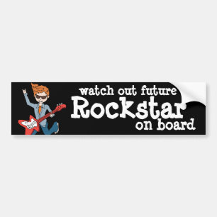 Autocollant De Voiture Regardez le futur Rockstar à bord de l'autocollant
