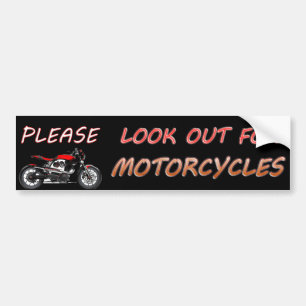 Autocollant De Voiture Regardez svp pour des motos