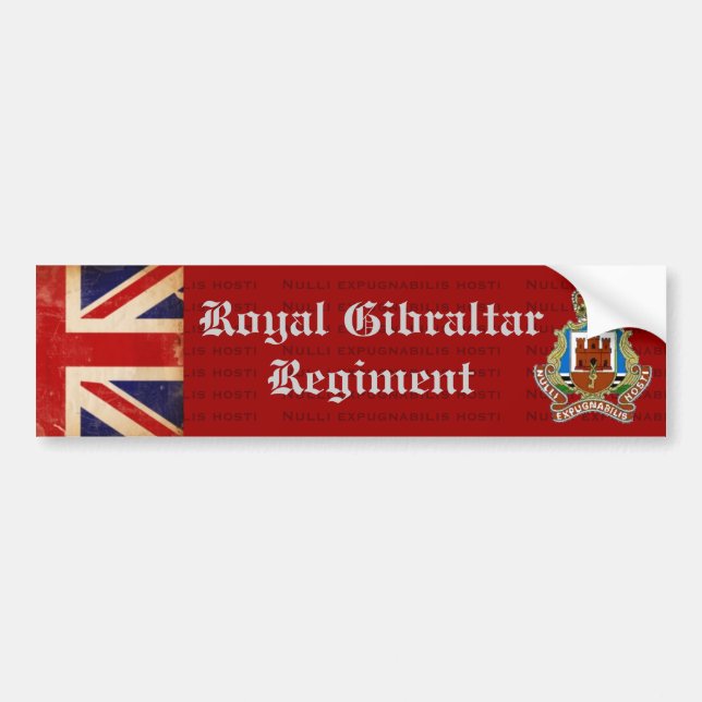 Autocollant De Voiture Régiment royal du Gibraltar (Devant)