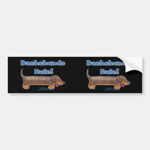 Autocollant De Voiture Règle Dachshunds