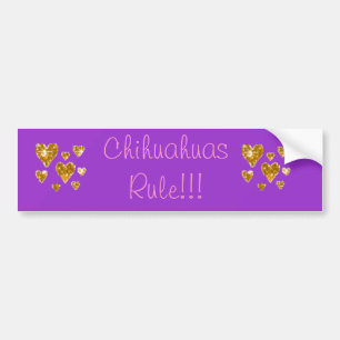 Autocollant De Voiture Règle de chiwawas ! ! !