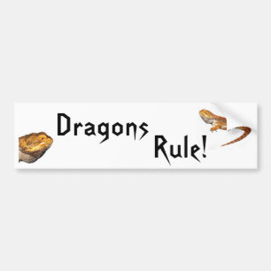 Autocollant De Voiture Règle de dragons !