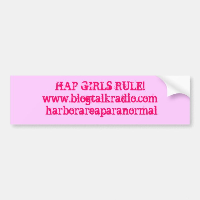 AUTOCOLLANT DE VOITURE RÈGLE DE FILLES DE HASARD ! (Devant)