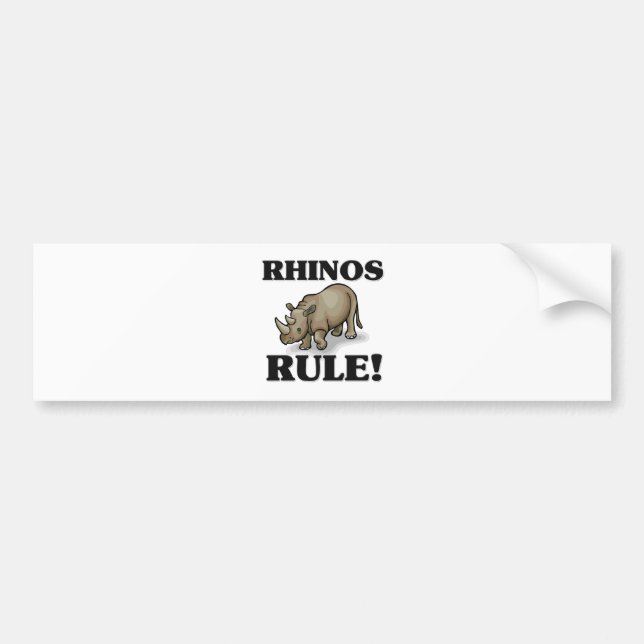 Autocollant De Voiture Règle de RHINOCÉROS ! (Devant)