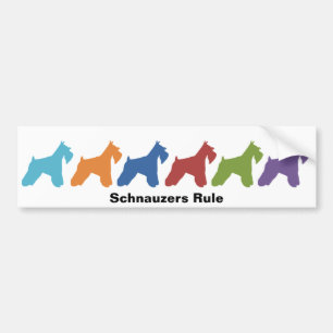 Autocollant De Voiture Règle de Schnauzers