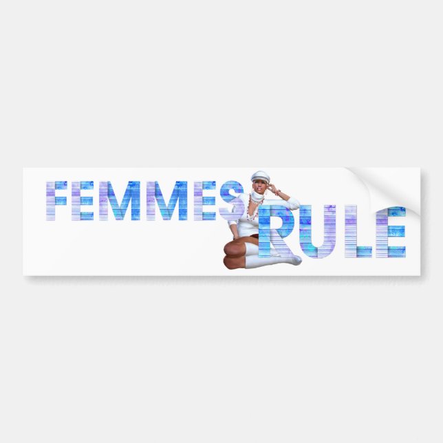 Autocollant De Voiture Règle de TEE Femmes (Devant)
