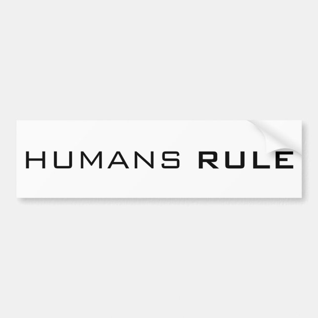 AUTOCOLLANT DE VOITURE RÈGLE D'HUMAINS (Devant)