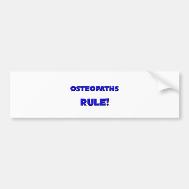 Autocollant De Voiture Règle d'ostéopathes ! (Devant)