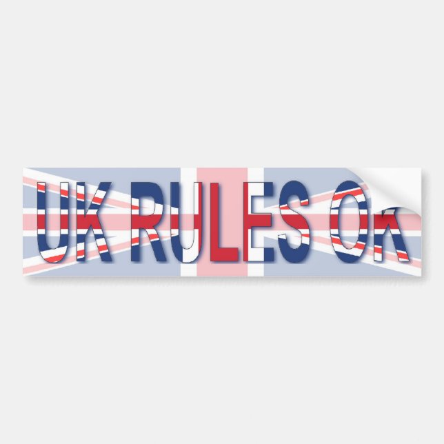 Autocollant De Voiture Règles BRITANNIQUES CORRECT (Devant)