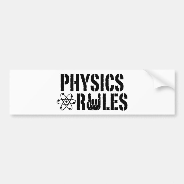 Autocollant De Voiture Règles de physique (Devant)