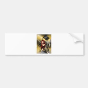 Autocollant De Voiture Reine de pirate avec le drapeau