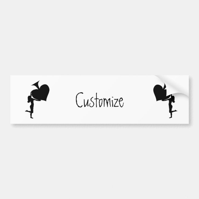 Autocollant De Voiture Reine des pique tenant de l'As noir Thunder_Cove (Devant)