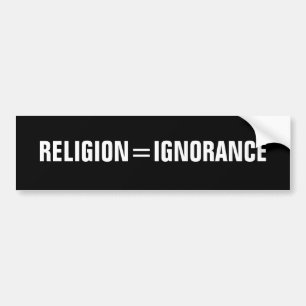 Autocollant De Voiture religion = ignorance