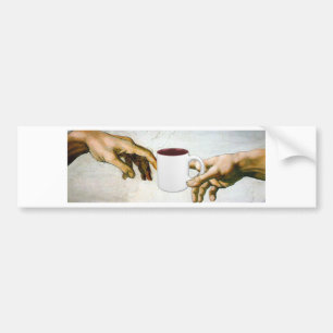 Autocollant De Voiture Remerciez Dieu du café