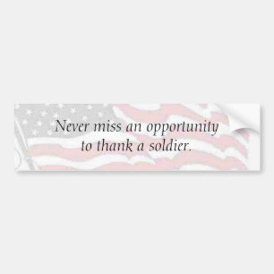 Autocollant De Voiture Remerciez un soldat