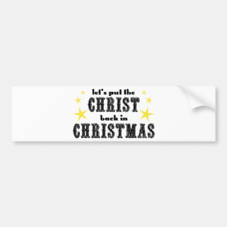 Autocollant De Voiture Remettons le CHRIST à NOËL