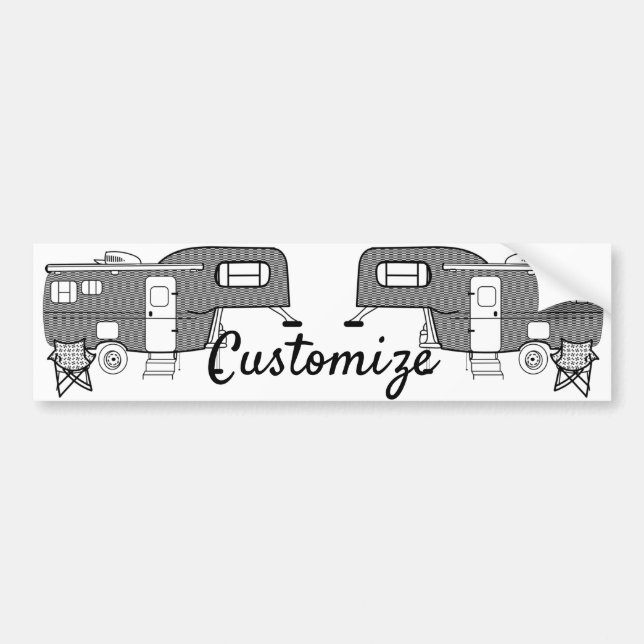 Autocollant De Voiture Remorque classique Caravan Thunder_Cove (Devant)