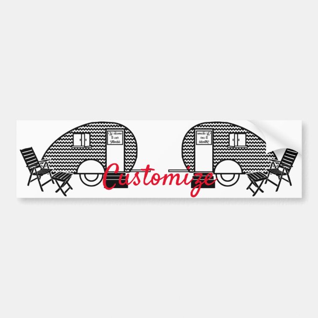 Autocollant De Voiture Remorque classique Caravan Thunder_Cove (Devant)