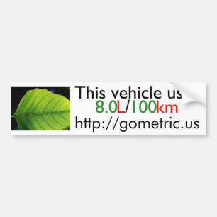 Autocollant De Voiture Rendement du carburant Bumpersticker
