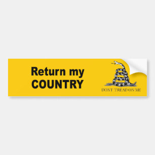 Autocollant De Voiture Renvoyez mon pays