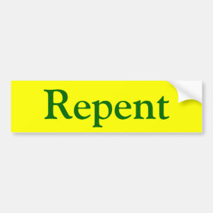 Autocollant De Voiture Repentissez-vous III