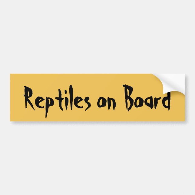 Autocollant De Voiture Reptiles à bord (Devant)