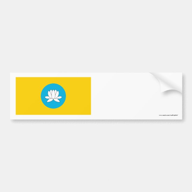 Autocollant De Voiture République de drapeau de la Kalmoukie (Devant)