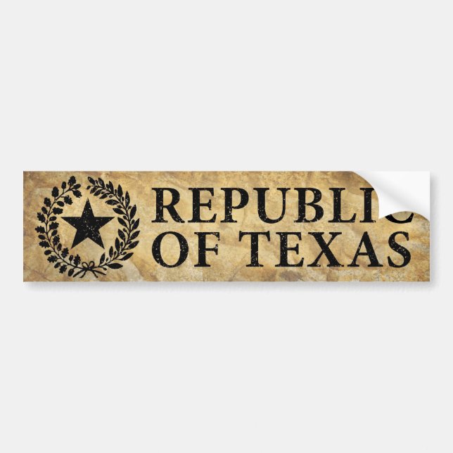 Autocollant De Voiture République de joint du Texas (Devant)