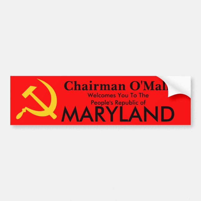 Autocollant De Voiture République de Peopls du Maryland (Devant)