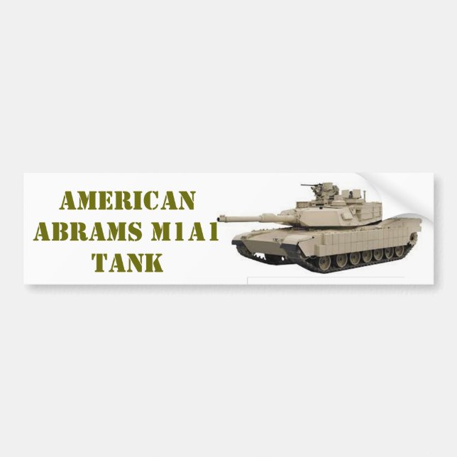 AUTOCOLLANT DE VOITURE RÉSERVE AMÉRICAINE M1A1 ABRAMS (Devant)