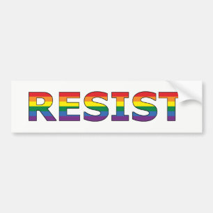 AUTOCOLLANT DE VOITURE RÉSISTER - LGBT