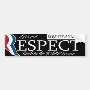 Autocollant De Voiture Respect Romney/Ryan 2012
