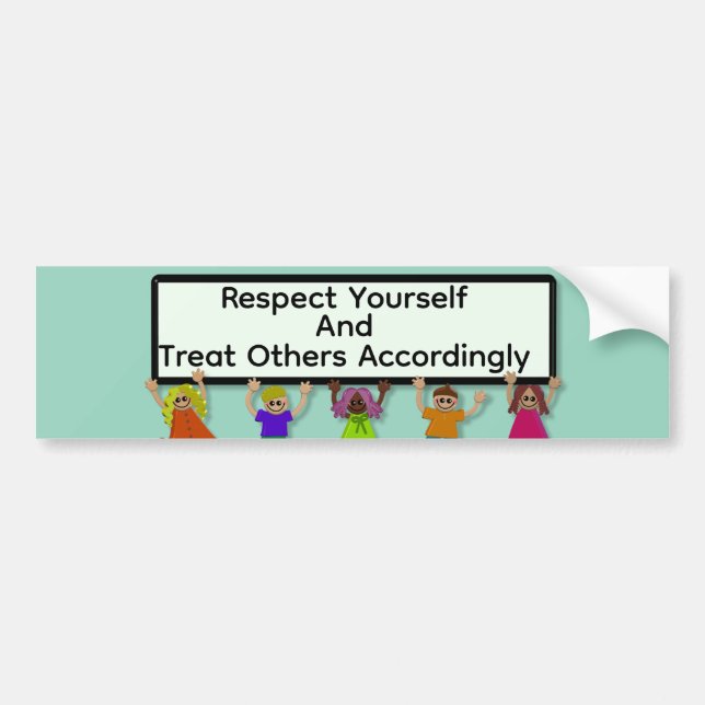 Autocollant De Voiture Respect Yourself Bumpersticker (Devant)