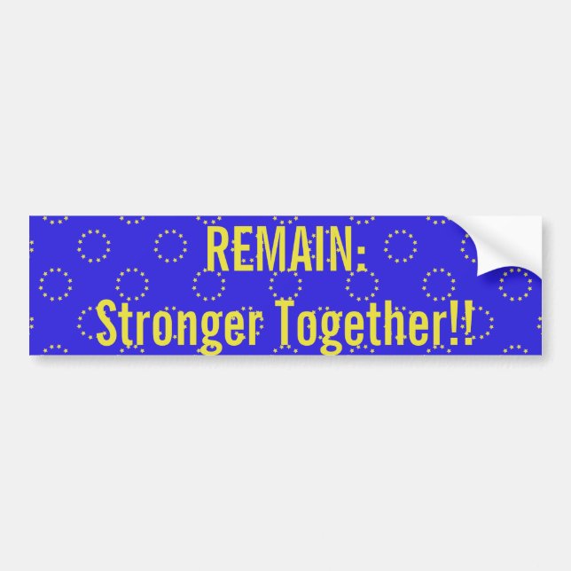 Autocollant De Voiture "RESTEZ : Plus fort ensemble !" Adhésif pour (Devant)