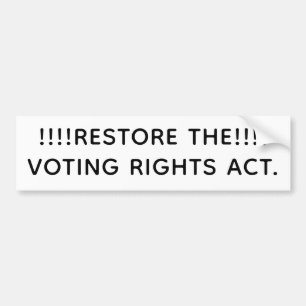 Autocollant De Voiture Rétablir la loi sur le droit de vote Hankamer Artj