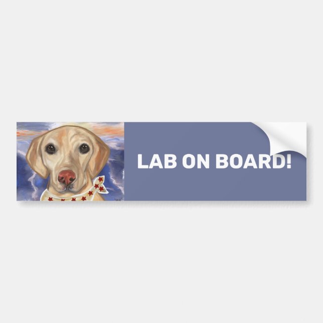 Autocollant De Voiture Retriever du Labrador    (Devant)