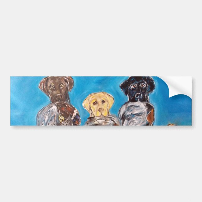 AUTOCOLLANT DE VOITURE RETRIEVERS DU LABRADOR (Devant)