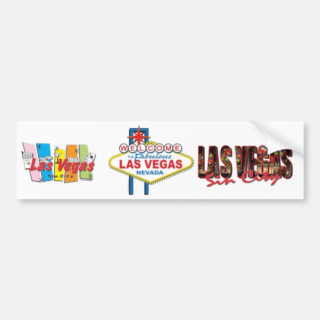 Autocollant De Voiture Rétro signe de Las Vegas (Devant)