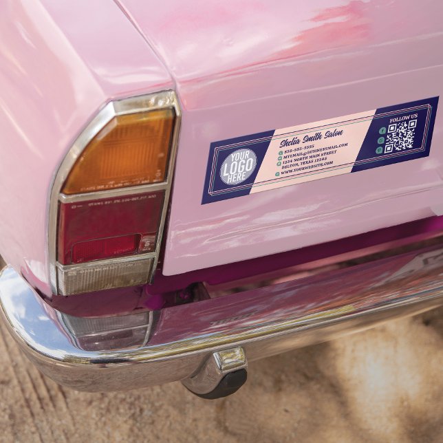 Autocollant De Voiture Retro Typographie Cool Logo d'entreprise QR (Créateur téléchargé)