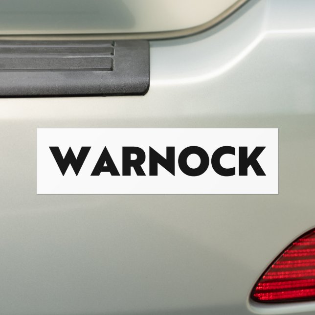 Autocollant De Voiture Révérend Warnock Géorgie Sénat deuxième noir (En voiture)