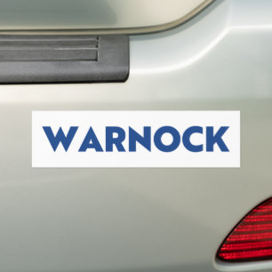 Autocollant De Voiture Révérend Warnock Géorgie Sénat deuxième tour bleu