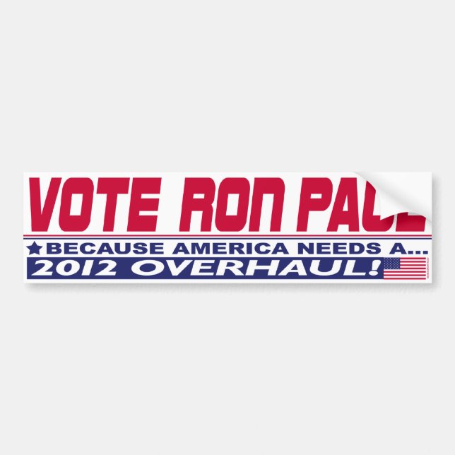 Autocollant De Voiture Révision de Ron Paul (Devant)