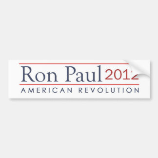 Autocollant De Voiture Révolution américaine de Ron Paul 2012