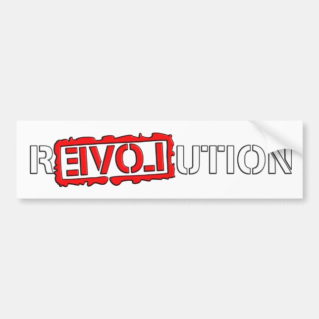 Autocollant De Voiture Révolution avec amour ! (Devant)
