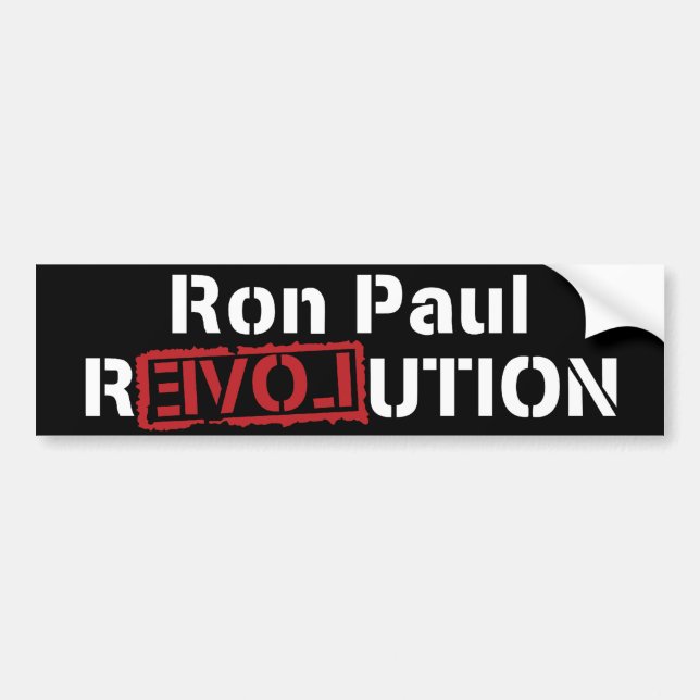 Autocollant De Voiture Révolution de Ron Paul (Devant)