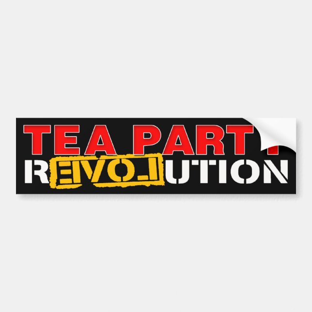 Autocollant De Voiture Révolution de thé (Devant)