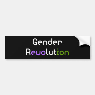 Autocollant De Voiture Révolution LGBTQA Genderqueer de genre Non-Binair