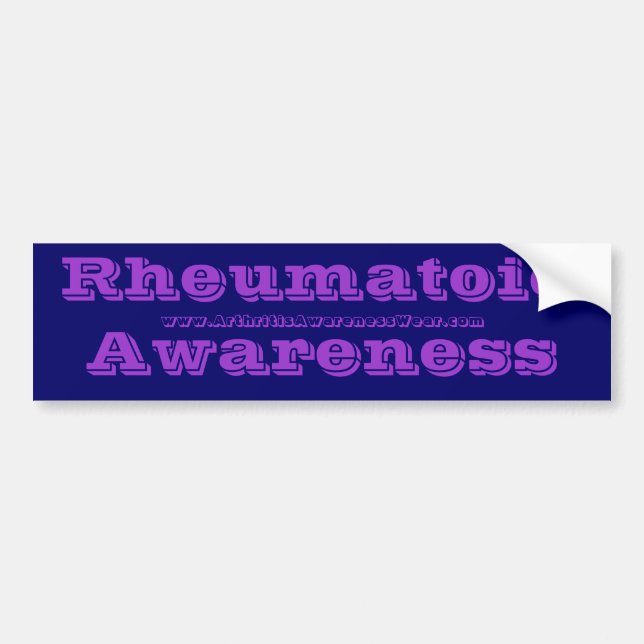 Autocollant De Voiture RheumatoidAwareness - dans les couleurs de (Devant)