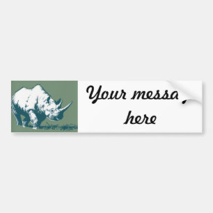 Autocollant De Voiture Rhinocéros