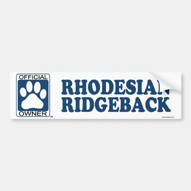 Autocollant De Voiture RHODESIAN RIDGEBACK_Blue (Devant)